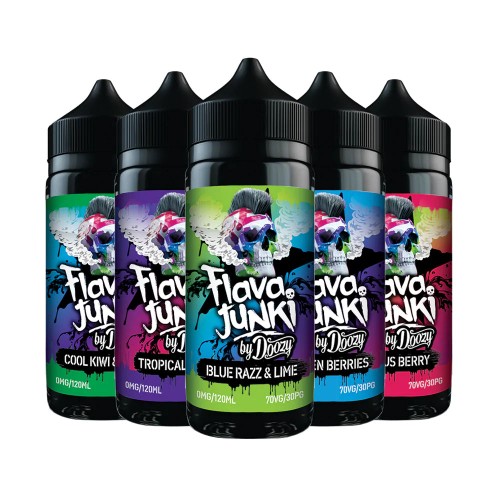 FLAVA JUNKI E-LIQUID 100ML SHORTFILL BY DOOZY...