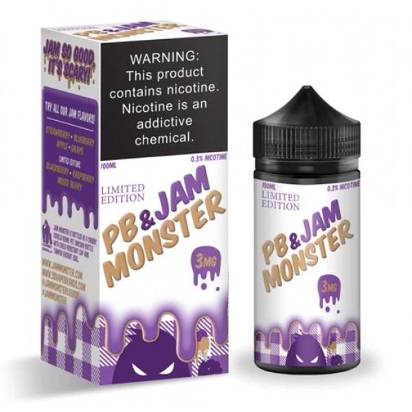 JAM MONSTER E Liquid 0-MG 100ML Vape Juice