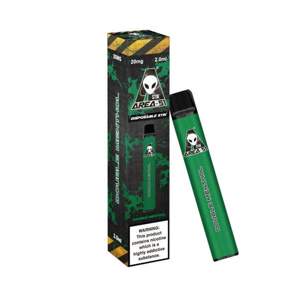 AREA 51 DOUBLE MENTHOL  DISPOSABLE POD DEVICE 600 PUFFS 20MG