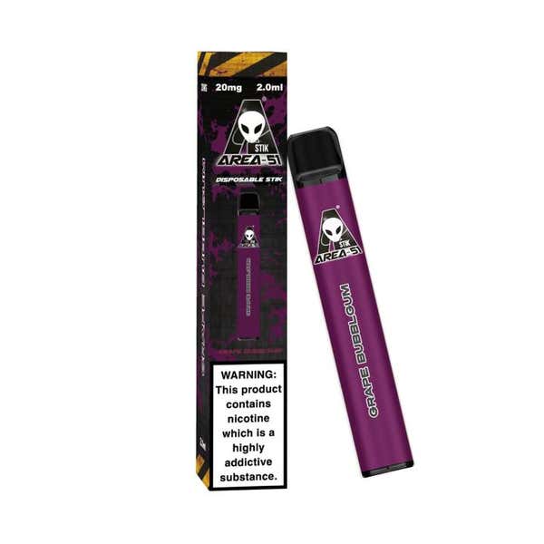 AREA 51 GRAPE BUBBLEGUM DISPOSABLE POD DEVICE 600 PUFFS 20MG