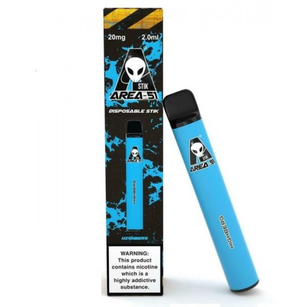 AREA 51 HIGHBERG DISPOSABLE POD DEVICE 600 PU...