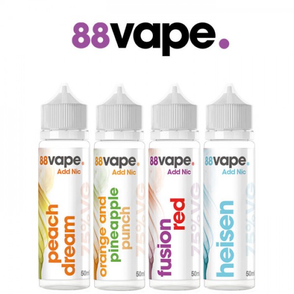 88VAPE E LIQUID 50ML SHORTFILL RANGE