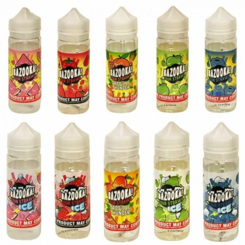 Bazooka e Liquid Sour Straws 100ml Vape Juice...