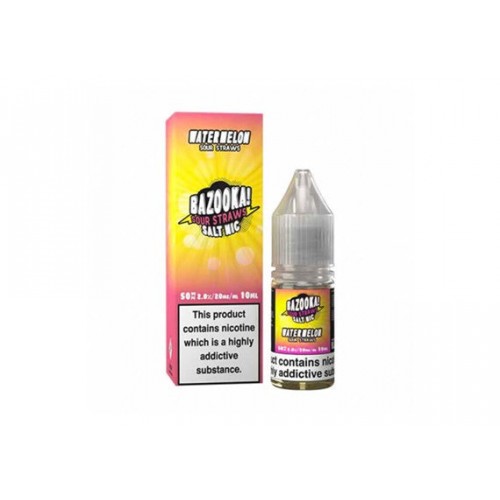 WATERMELON (SOUR STRAWS) 10ML NIC SALT BAZOOK...