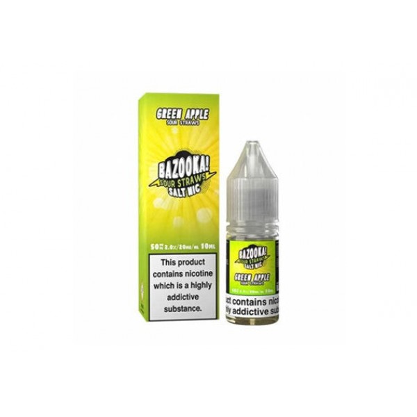 GREEN APPLE (SOUR STRAWS) 10ML NIC SALT BAZOO...