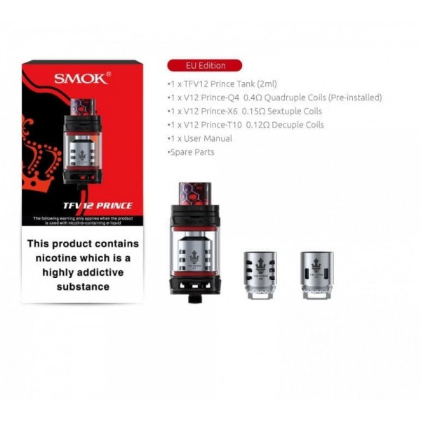 Authentic New Smok Prince TFV12 Tank 8ml 100% Genuine Product TPD Compliant