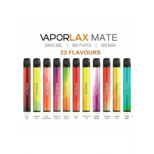 VAPORLAX MATE Disposable Vape Pod 20MG 800 Pu...