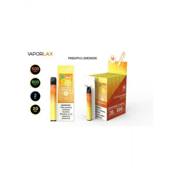 VAPORLAX MATE Disposable Vape Pod 20MG 800 Puffs