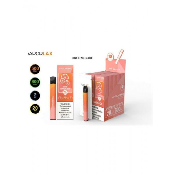 VAPORLAX MATE Disposable Vape Pod 20MG 800 Puffs