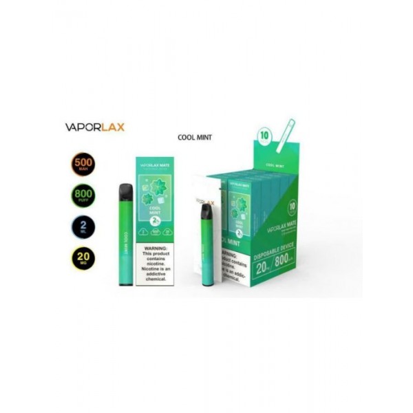 VAPORLAX MATE Disposable Vape Pod 20MG 800 Puffs