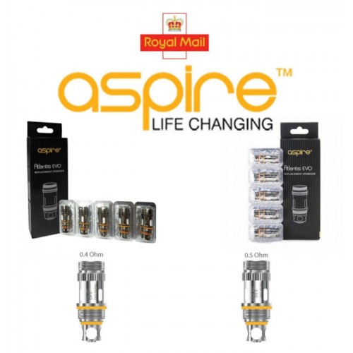 ASPIRE ATLANTIS EVO 0.4 & 0.5 Ohm COILS