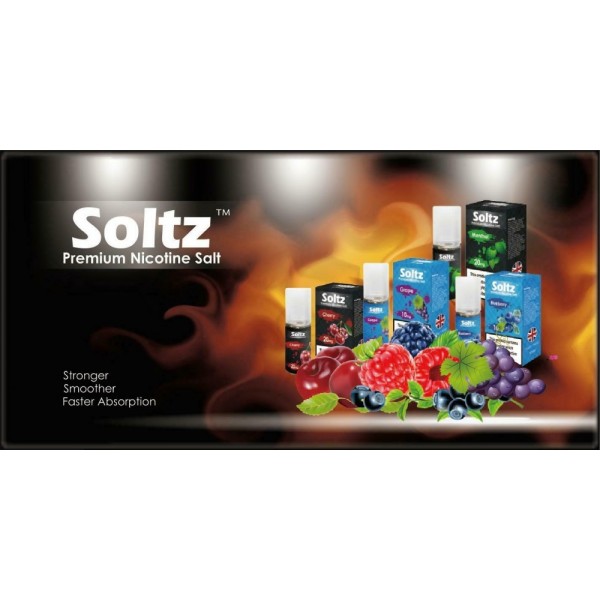 SOLTZ PREMIUM NICOTINE SALT 10 BOTTLES 10ML 50PG-50VG 10/20MG £17.99
